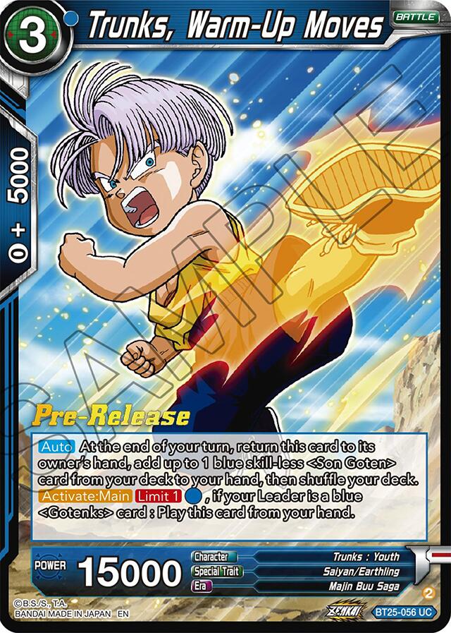 Trunks, Warm-Up Moves (BT25-056) [Legend of the Dragon Balls Prerelease Promos] | Rock City Comics