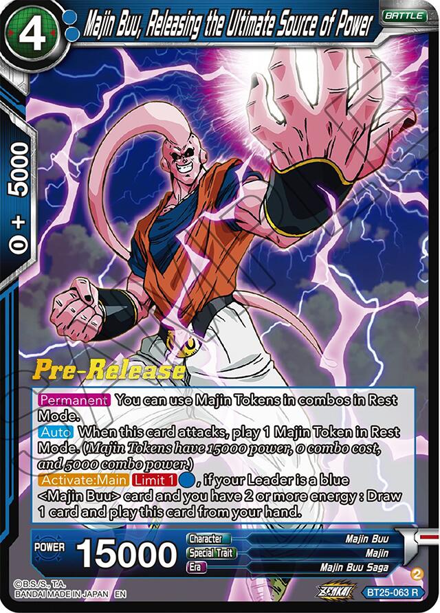 Majin Buu, Releasing the Ultimate Source of Power (BT25-063) [Legend of the Dragon Balls Prerelease Promos] | Rock City Comics