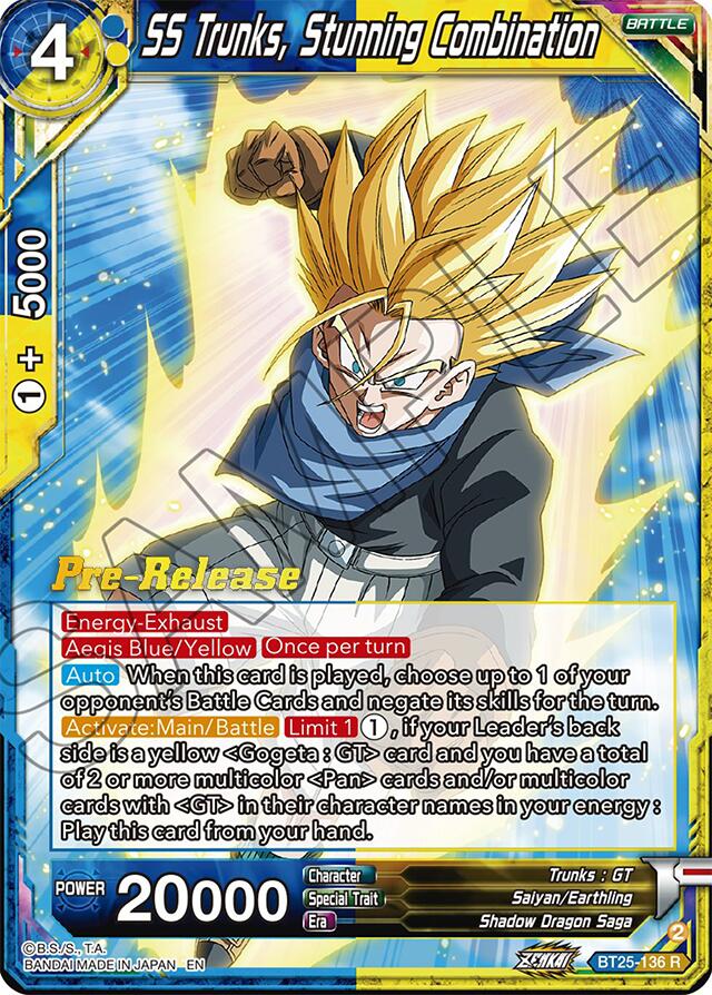 SS Trunks, Stunning Combination (BT25-136) [Legend of the Dragon Balls Prerelease Promos] | Rock City Comics