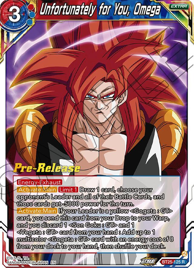 Unfortunately for You, Omega (BT25-125) [Legend of the Dragon Balls Prerelease Promos] | Rock City Comics