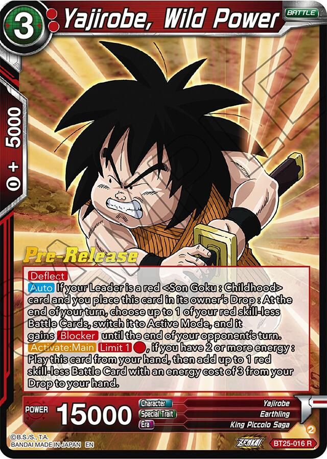 Yajirobe, Wild Power (BT25-016) [Legend of the Dragon Balls Prerelease Promos] | Rock City Comics