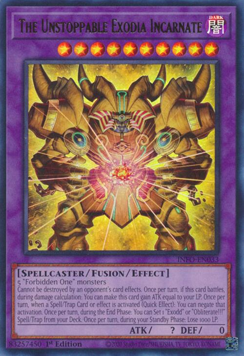 The Unstoppable Exodia Incarnate [INFO-EN033] Ultra Rare | Rock City Comics