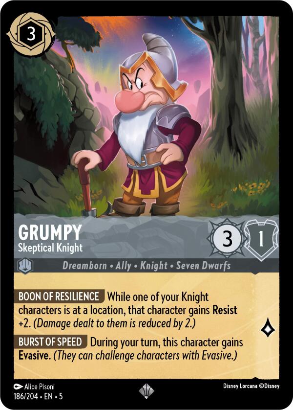 Grumpy - Skeptical Knight (186/204) [Shimmering Skies] | Rock City Comics