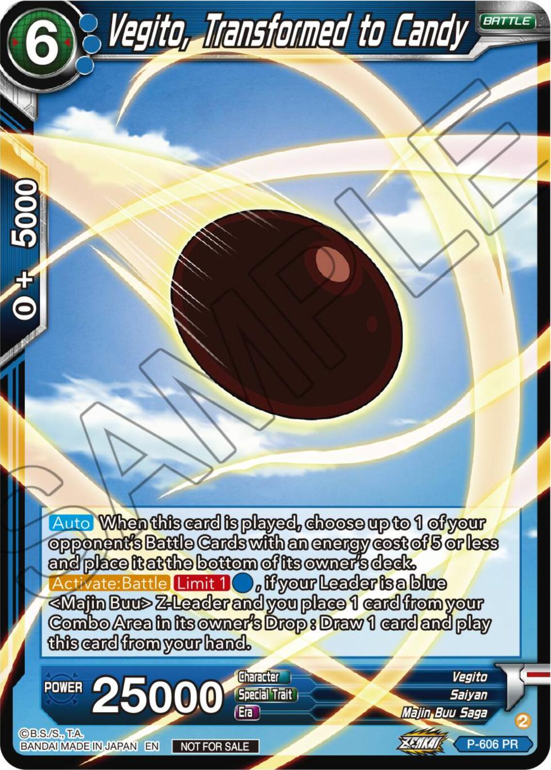 Vegito, Transformed to Candy (Tournament Pack Vol. 8) (P-606) [Promotion Cards] | Rock City Comics