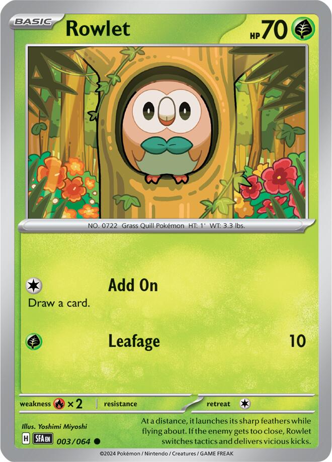 Rowlet (003/064) [Scarlet & Violet: Shrouded Fable] | Rock City Comics