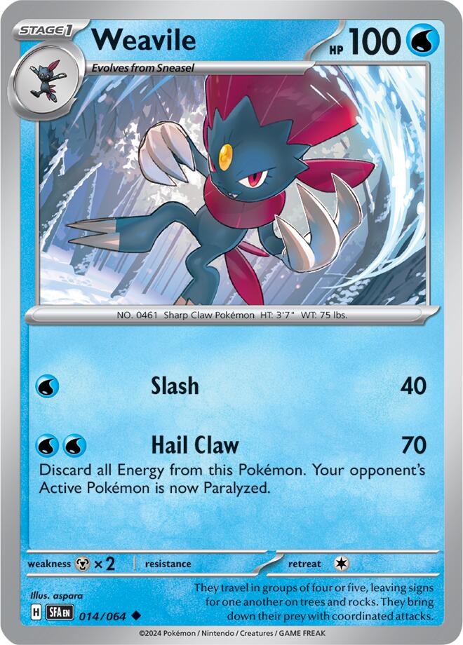 Weavile (014/064) [Scarlet & Violet: Shrouded Fable] | Rock City Comics