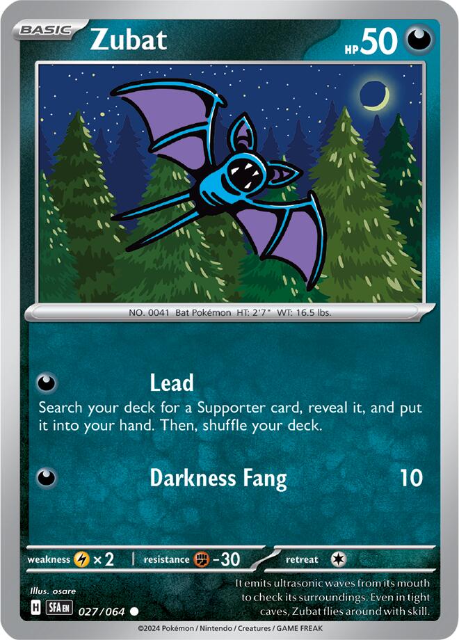 Zubat (027/064) [Scarlet & Violet: Shrouded Fable] | Rock City Comics