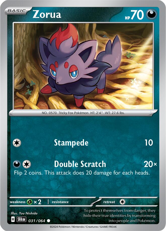 Zorua (031/064) [Scarlet & Violet: Shrouded Fable] | Rock City Comics