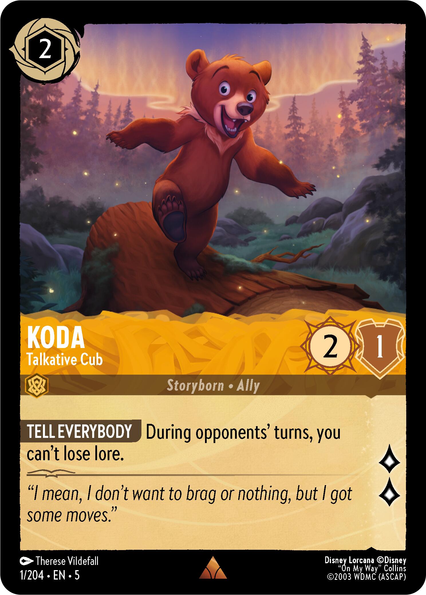 Koda - Talkative Cub (1/204) [Shimmering Skies] | Rock City Comics