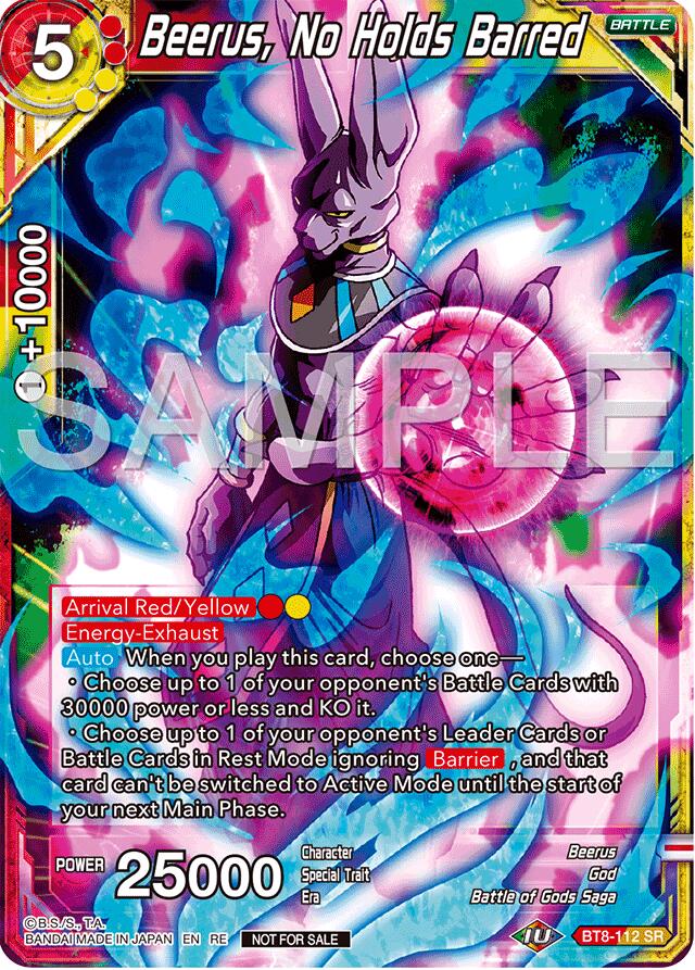 Beerus, No Holds Barred (Deluxe Pack 2024 Vol.2) (BT8-112) [Promotion Cards] | Rock City Comics