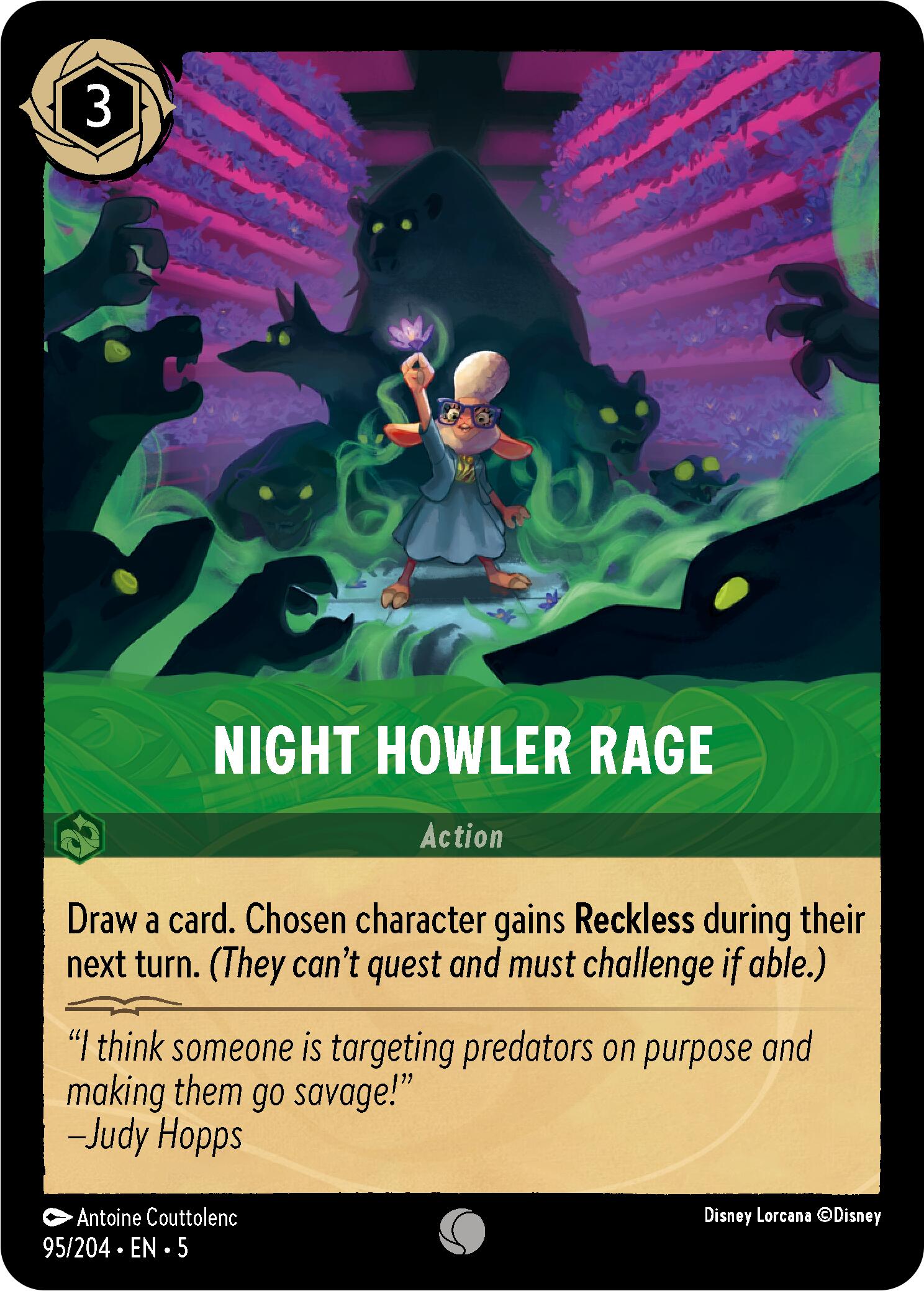 Night Howler Rage (95/204) [Shimmering Skies] | Rock City Comics