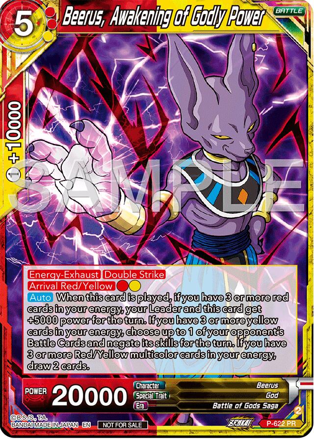 Beerus, Awakening of Godly Power (Deluxe Pack 2024 Vol.2) (P-622) [Promotion Cards] | Rock City Comics