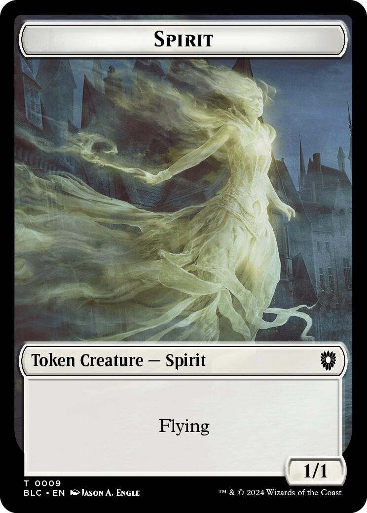 Spirit // Faerie Double-Sided Token [Bloomburrow Commander Tokens] | Rock City Comics