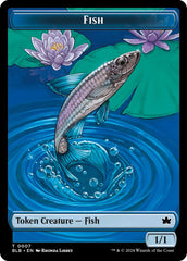 Bird (011) // Fish Double-Sided Token [Bloomburrow Commander Tokens] | Rock City Comics