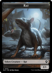 Rat // Raccoon Double-Sided Token [Bloomburrow Commander Tokens] | Rock City Comics