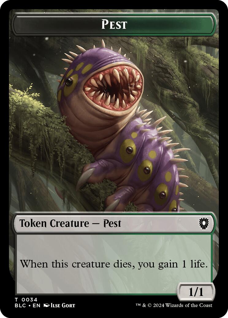 Pest // Shapeshifter Double-Sided Token [Bloomburrow Commander Tokens] | Rock City Comics