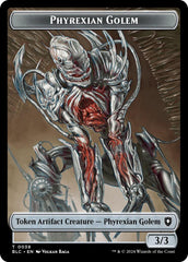 Phyrexian Golem // Faerie Double-Sided Token [Bloomburrow Commander Tokens] | Rock City Comics