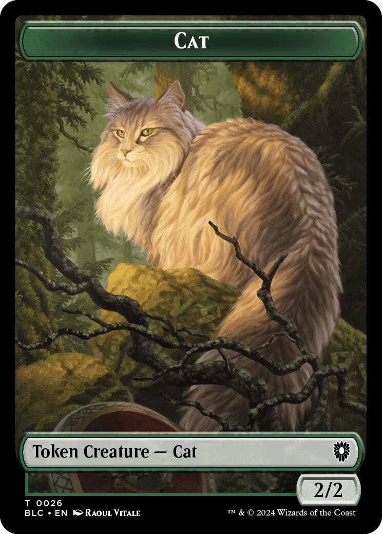 Cat // Treasure Double-Sided Token [Bloomburrow Commander Tokens] | Rock City Comics