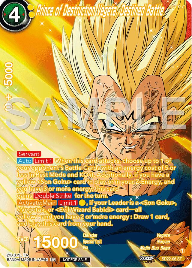 Prince of Destruction Vegeta, Destined Battle (Premium Alt-Art Card Set 2024 Vol.2) (SD22-06) [Promotion Cards] | Rock City Comics