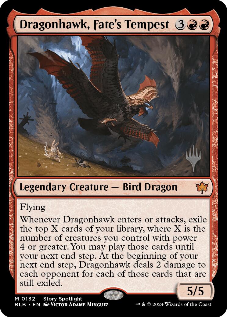 Dragonhawk, Fate's Tempest (Promo Pack) [Bloomburrow Promos] | Rock City Comics