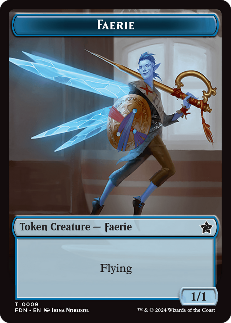 Soldier // Faerie Double-Sided Token [Foundations Tokens] | Rock City Comics