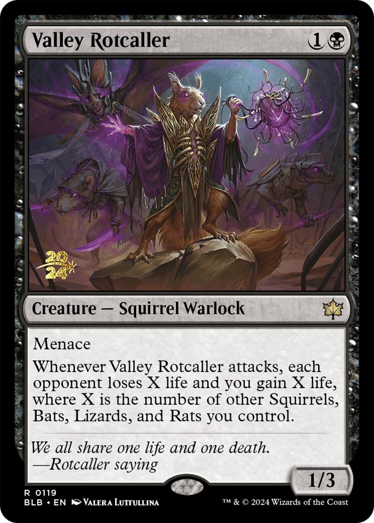 Valley Rotcaller [Bloomburrow Prerelease Promos] | Rock City Comics