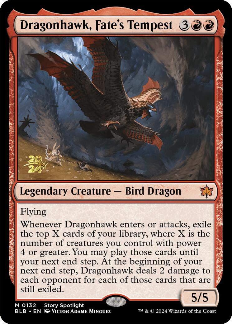 Dragonhawk, Fate's Tempest [Bloomburrow Prerelease Promos] | Rock City Comics