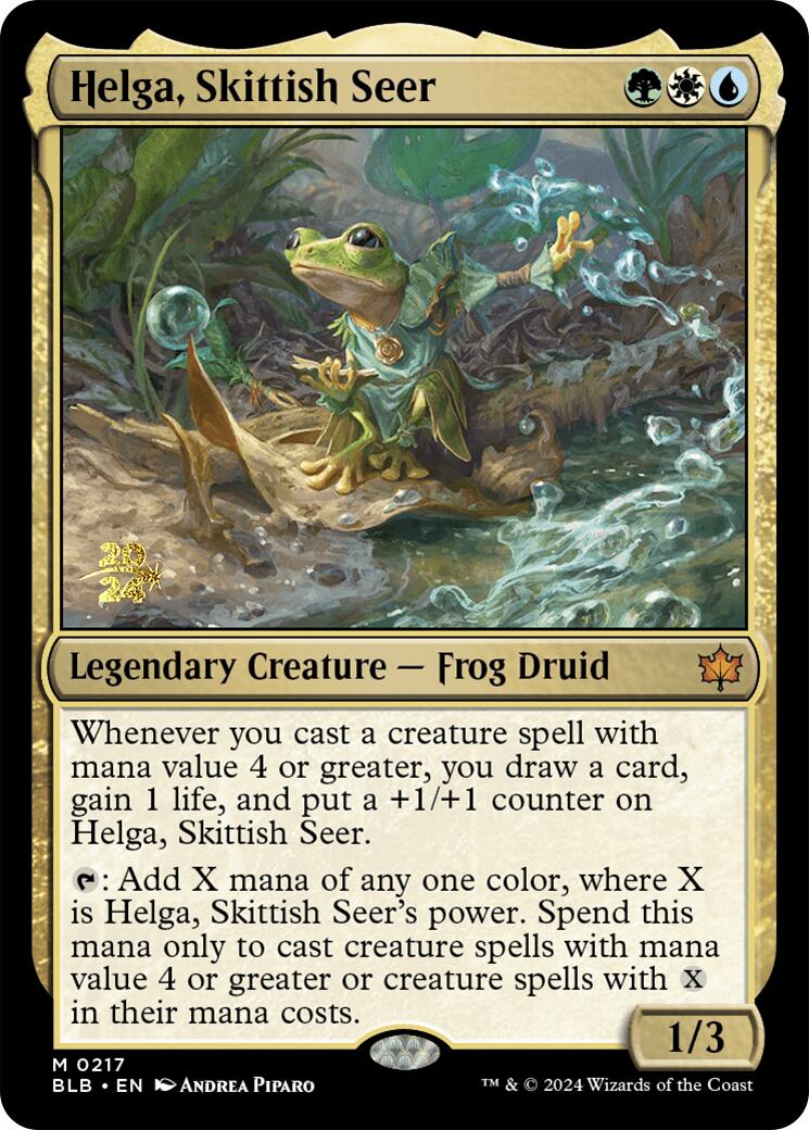 Helga, Skittish Seer [Bloomburrow Prerelease Promos] | Rock City Comics