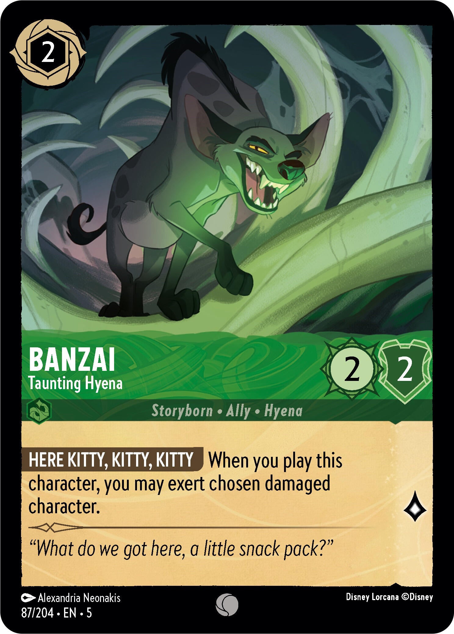 Banzai - Taunting Hyena (87/204) [Shimmering Skies] | Rock City Comics