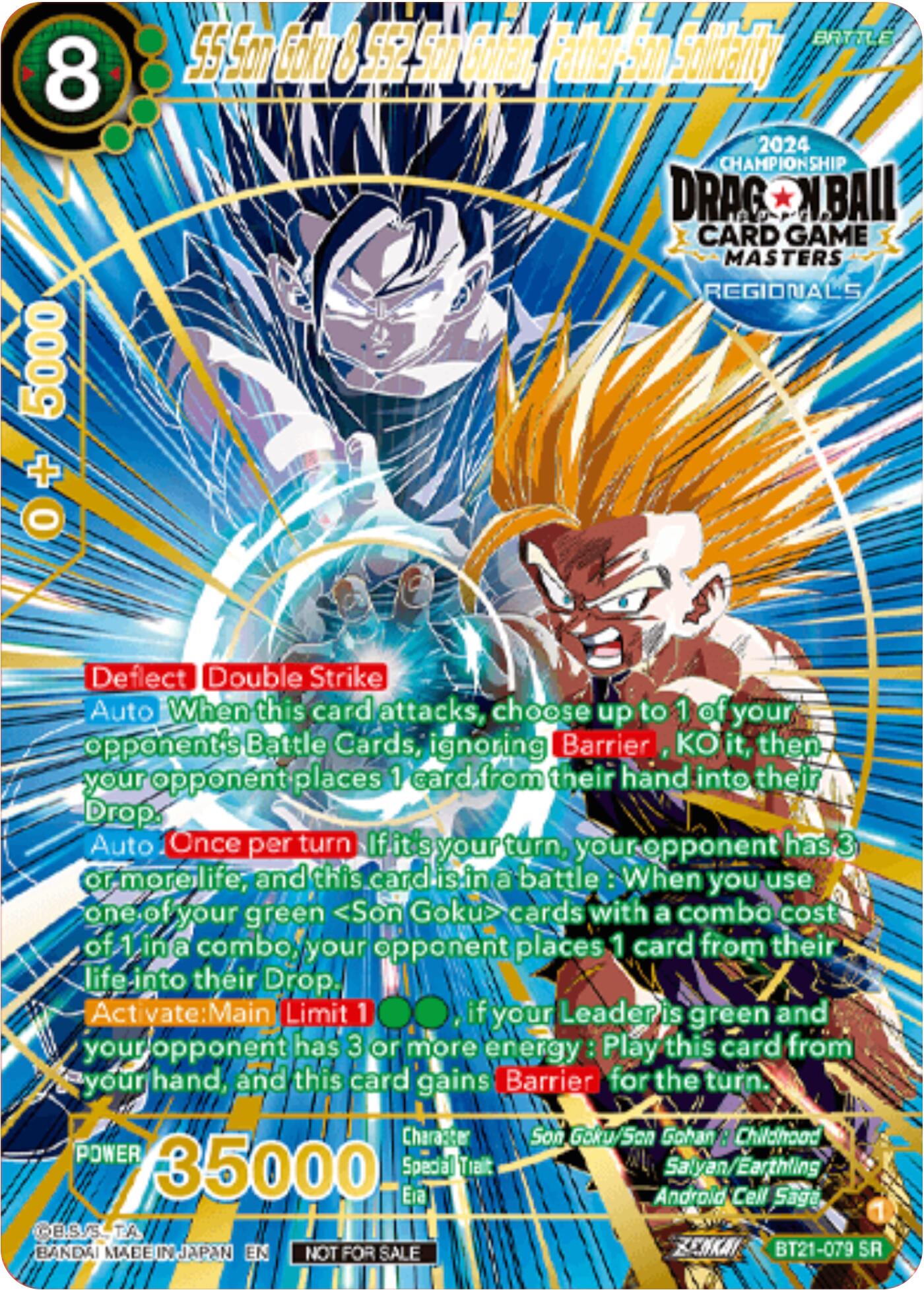 SS Son Goku & SS2 Son Gohan, Father-Son Solidarity (Championship 2024 Top 16 Alternate Art Vol.2) (BT21-079) [Tournament Promotion Cards] | Rock City Comics