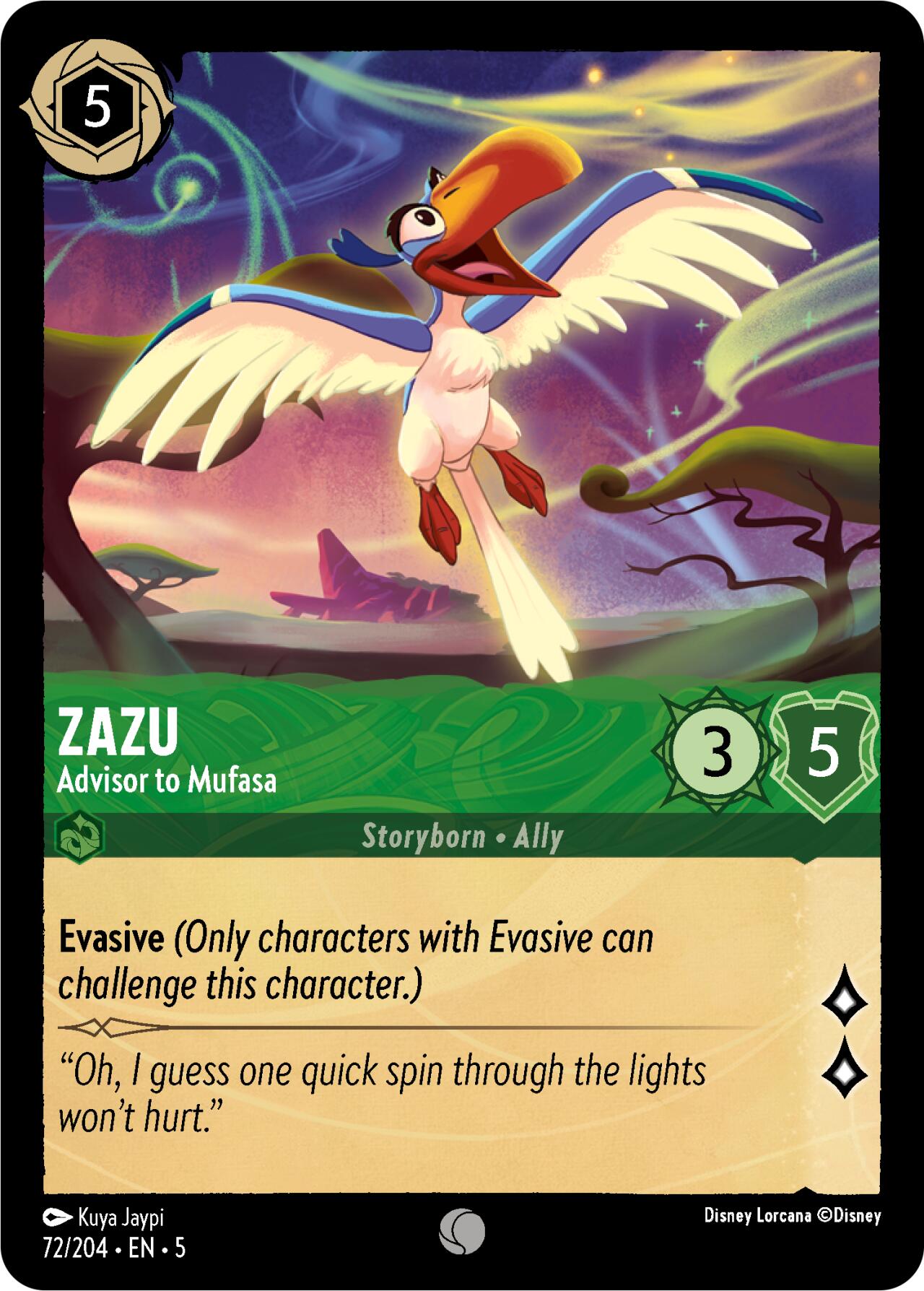 Zazu - Advisor to Mufasa (72/204) [Shimmering Skies] | Rock City Comics