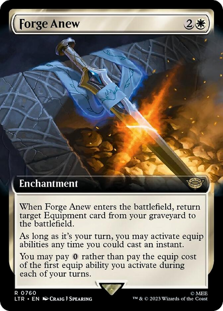 Forge Anew (Extended Art) (Surge Foil) [The Lord of the Rings: Tales of Middle-Earth] | Rock City Comics
