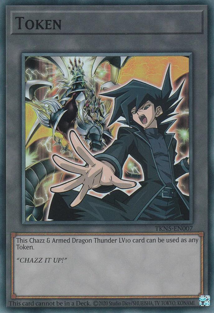 Token: Chazz & Armed Dragon Thunder LV10 [TKN5-EN007] Super Rare | Rock City Comics