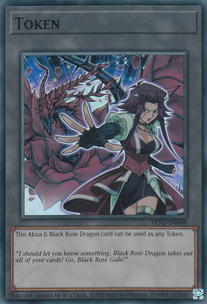 Token: Akiza & Black Rose Dragon [TKN5-EN008] Super Rare | Rock City Comics