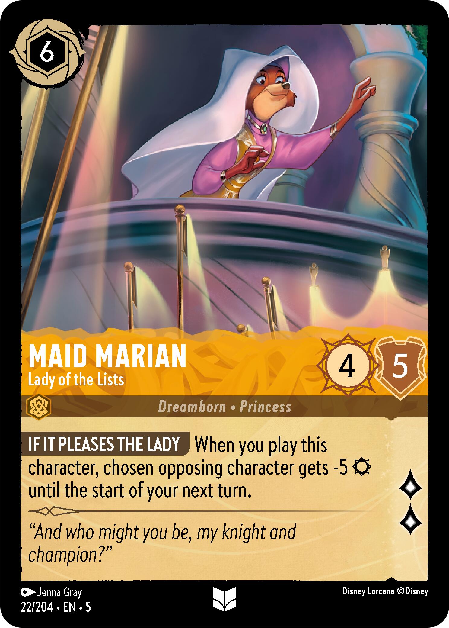 Maid Marian - Lady of the Lists (22/204) [Shimmering Skies] | Rock City Comics