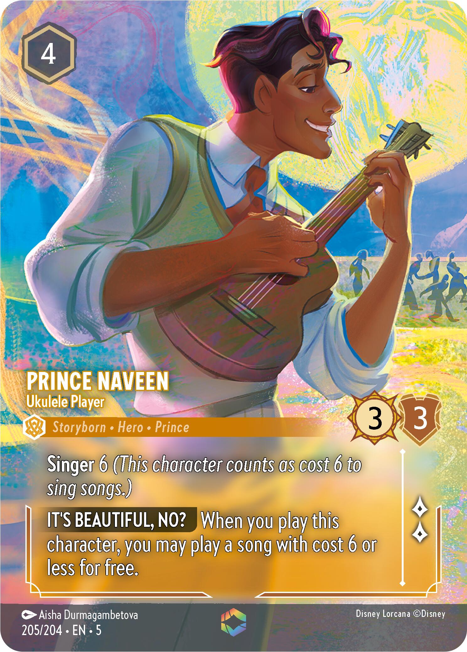 Prince Naveen - Ukulele Player (Enchanted) (205/204) [Shimmering Skies] | Rock City Comics