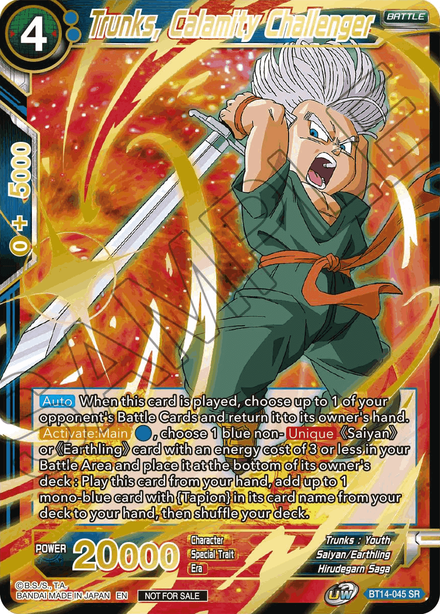 Trunks, Calamity Challenger (Alt. Art Card Set 2023 Vol. 1) (BT14-045) [Tournament Promotion Cards] | Rock City Comics