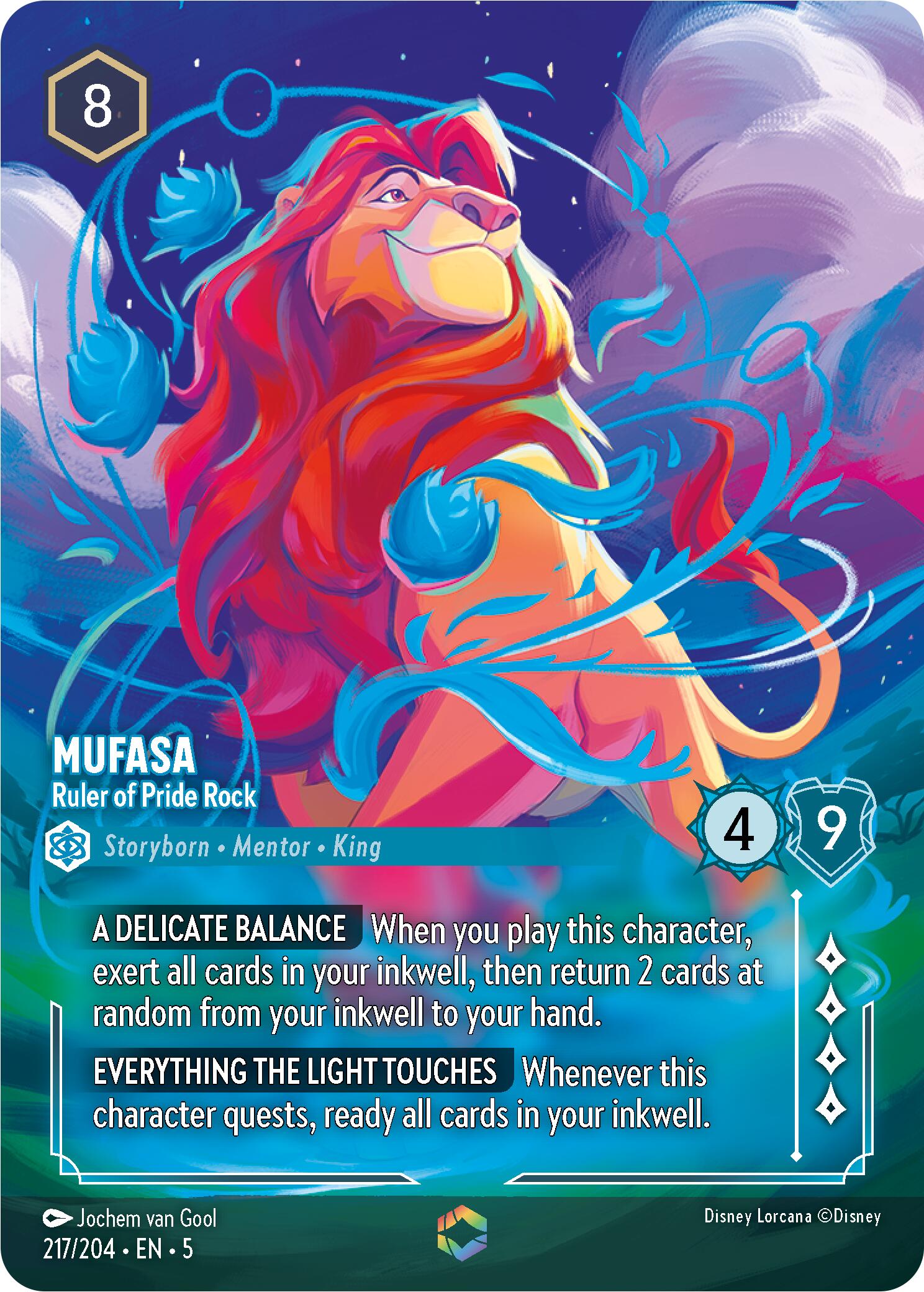 Mufasa - Ruler of Pride Rock (Enchanted) (217/204) [Shimmering Skies] | Rock City Comics