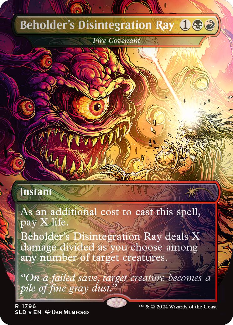 Beholder's Disintegration Ray - Fire Covenant (Rainbow Foil) [Secret Lair Drop Series] | Rock City Comics