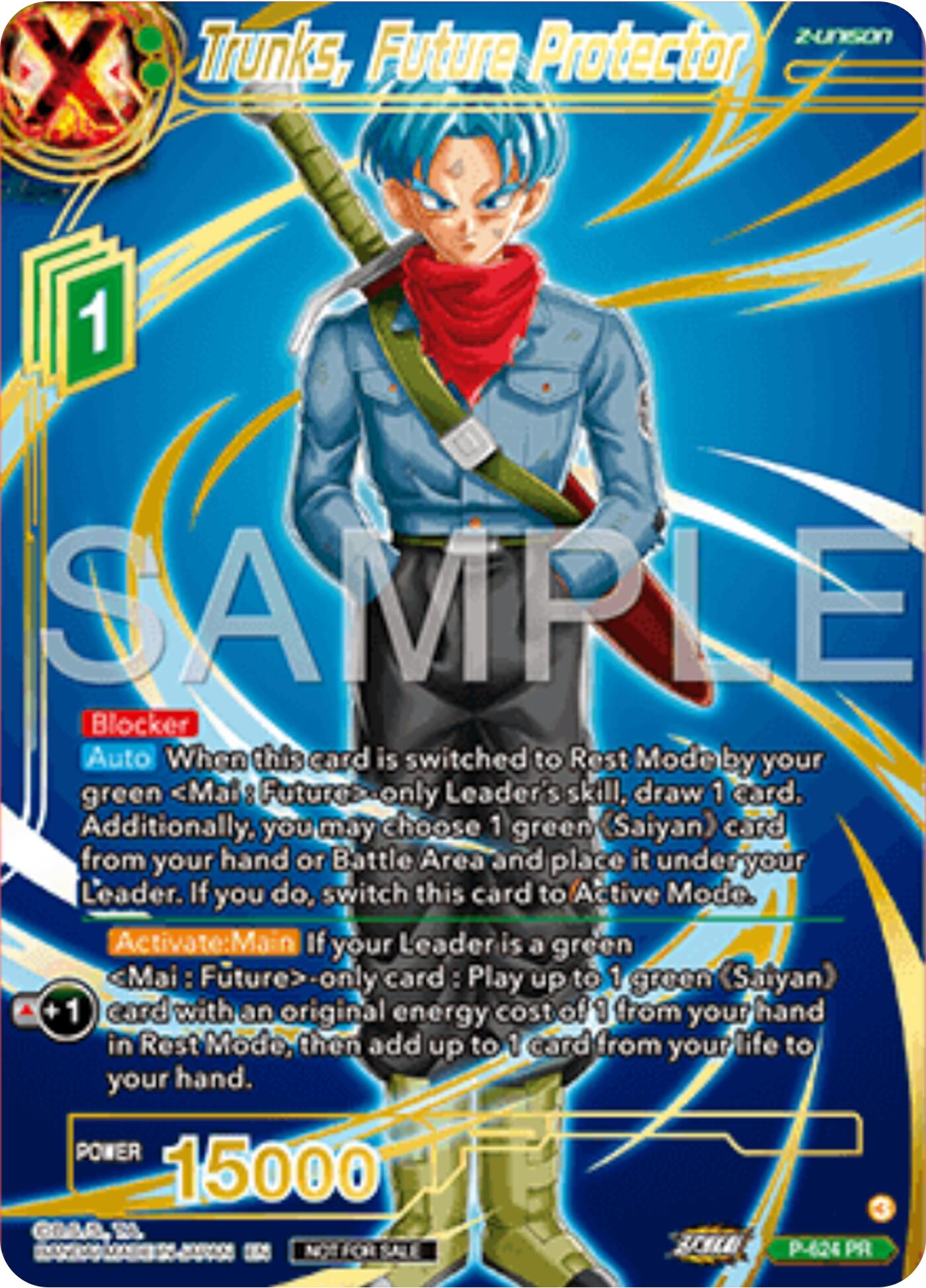 Trunks, Future Protector (Gold Stamped) (P-424) [Promotion Cards] | Rock City Comics