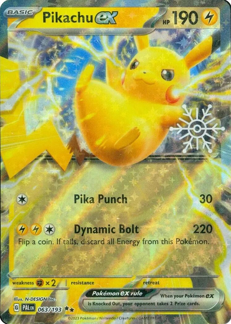 Pikachu ex (063/193) (Holiday Calendar) [Miscellaneous Cards] | Rock City Comics