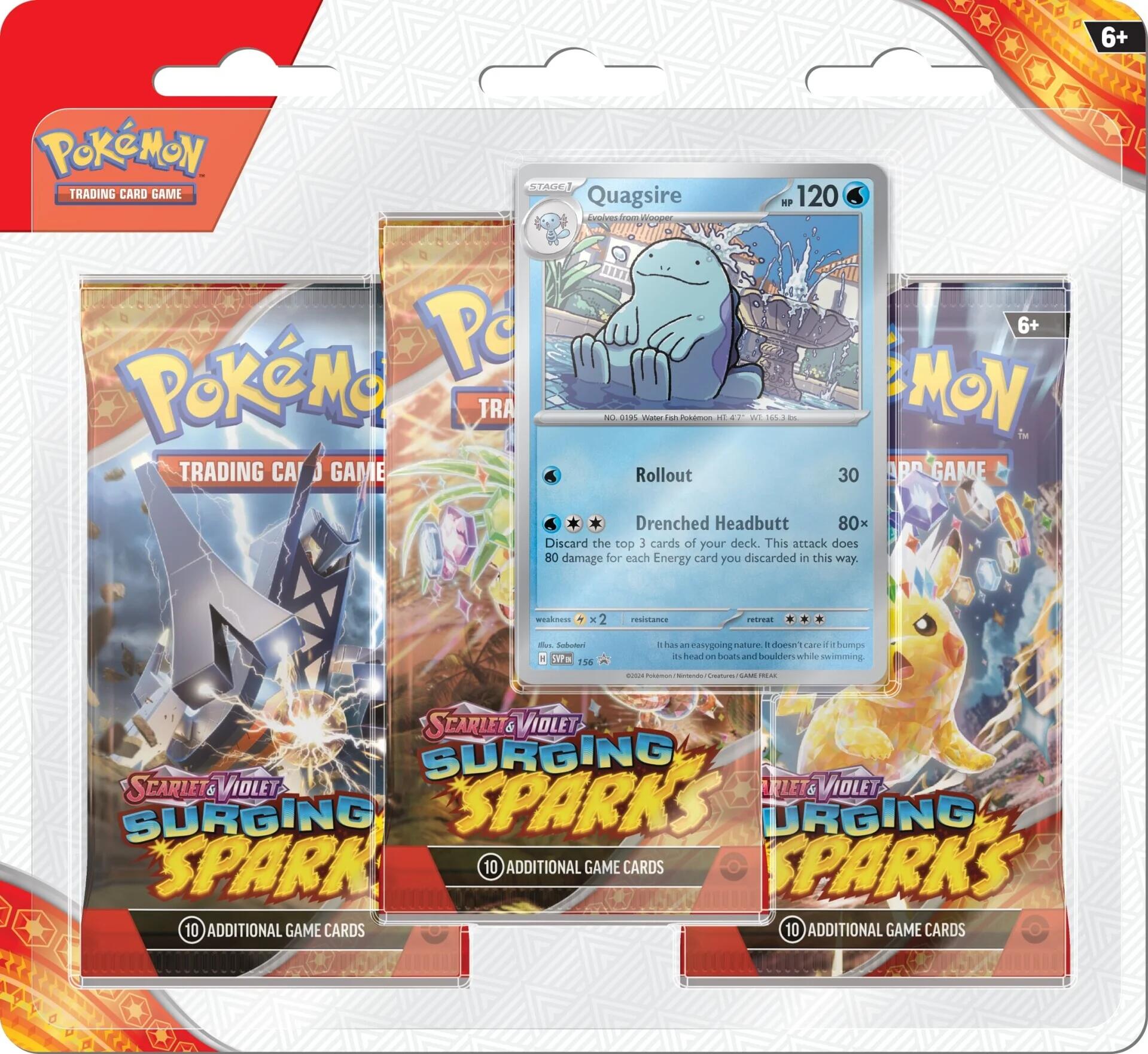 Scarlet & Violet: Surging Sparks - 3 Pack Blisters (Quagsire) | Rock City Comics