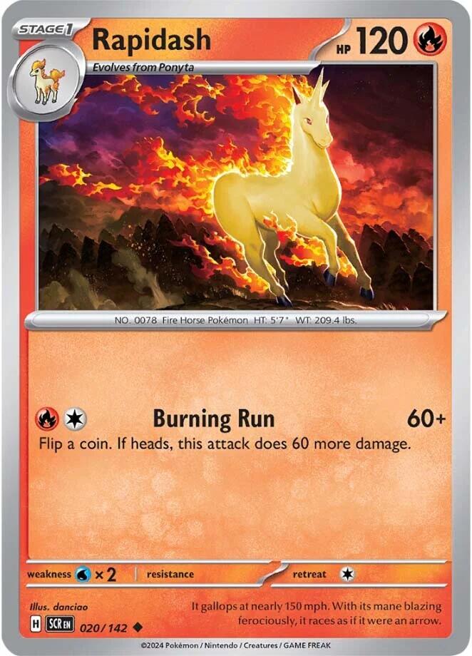 Rapidash (020/142) [Scarlet & Violet: Stellar Crown] | Rock City Comics