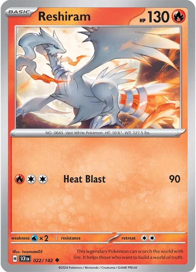 Reshiram (022/142) [Scarlet & Violet: Stellar Crown] | Rock City Comics