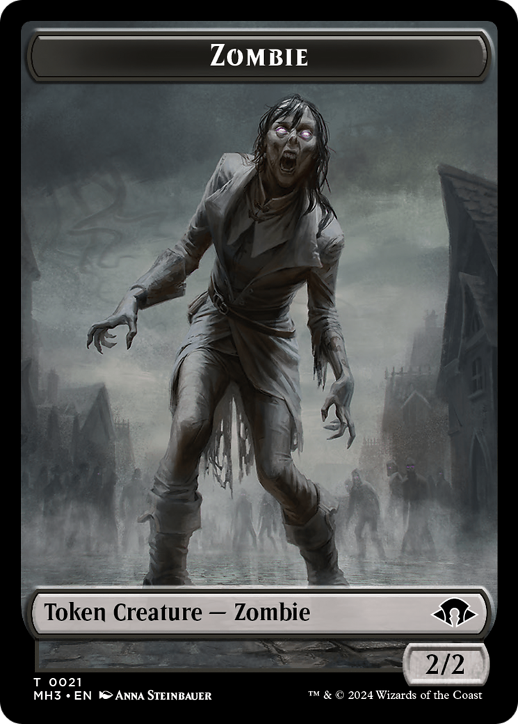 Eldrazi Spawn // Zombie Double-Sided Token [Modern Horizons 3 Tokens] | Rock City Comics