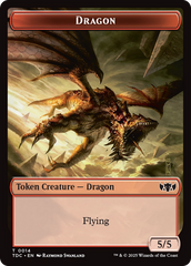 Dragon (0014) // Treasure Double-Sided Token [Tarkir: Dragonstorm Commander Tokens] | Rock City Comics
