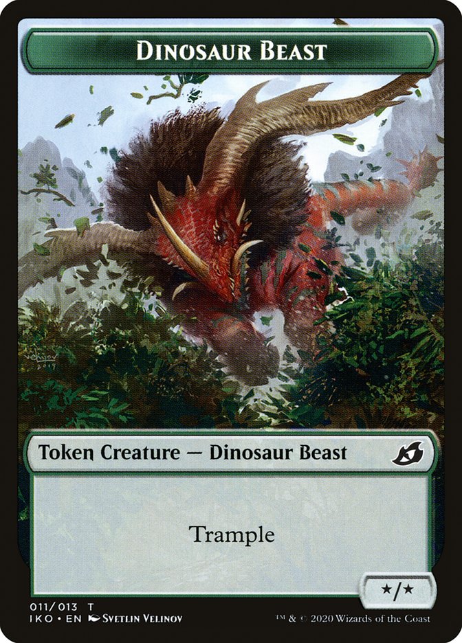 Dinosaur Beast Token [Ikoria: Lair of Behemoths Tokens] | Rock City Comics