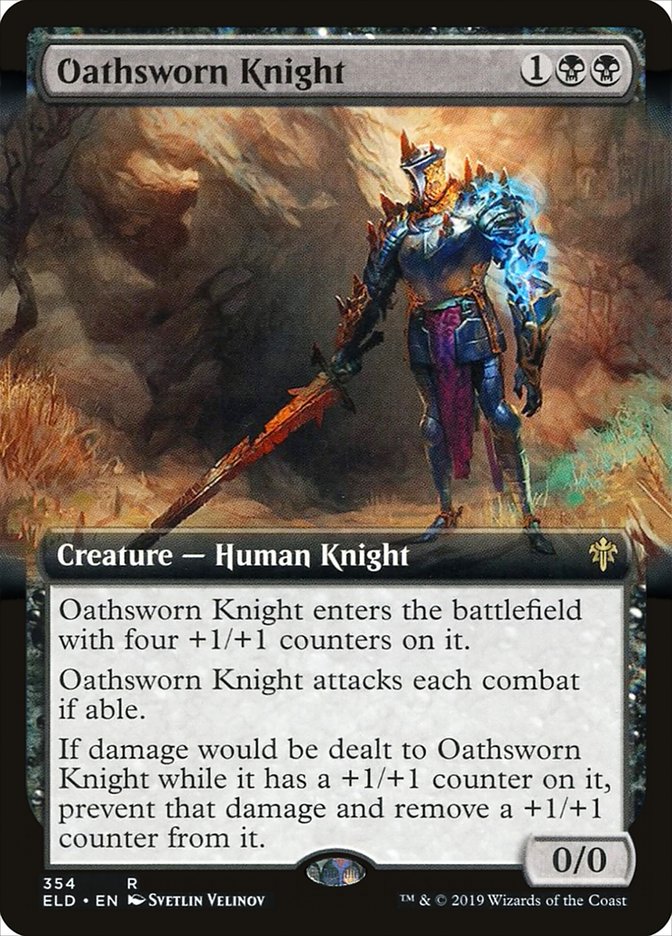 Oathsworn Knight (Extended Art) [Throne of Eldraine] | Rock City Comics