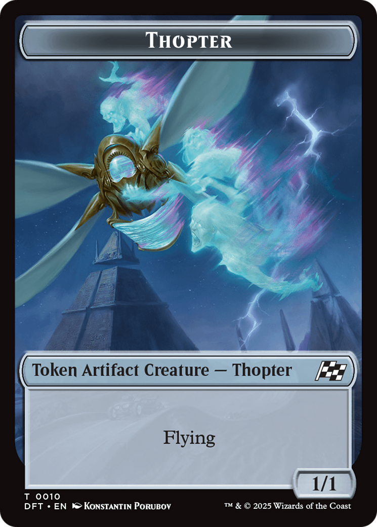 Cat // Thopter (0010) Double-Sided Token [Aetherdrift Tokens] | Rock City Comics