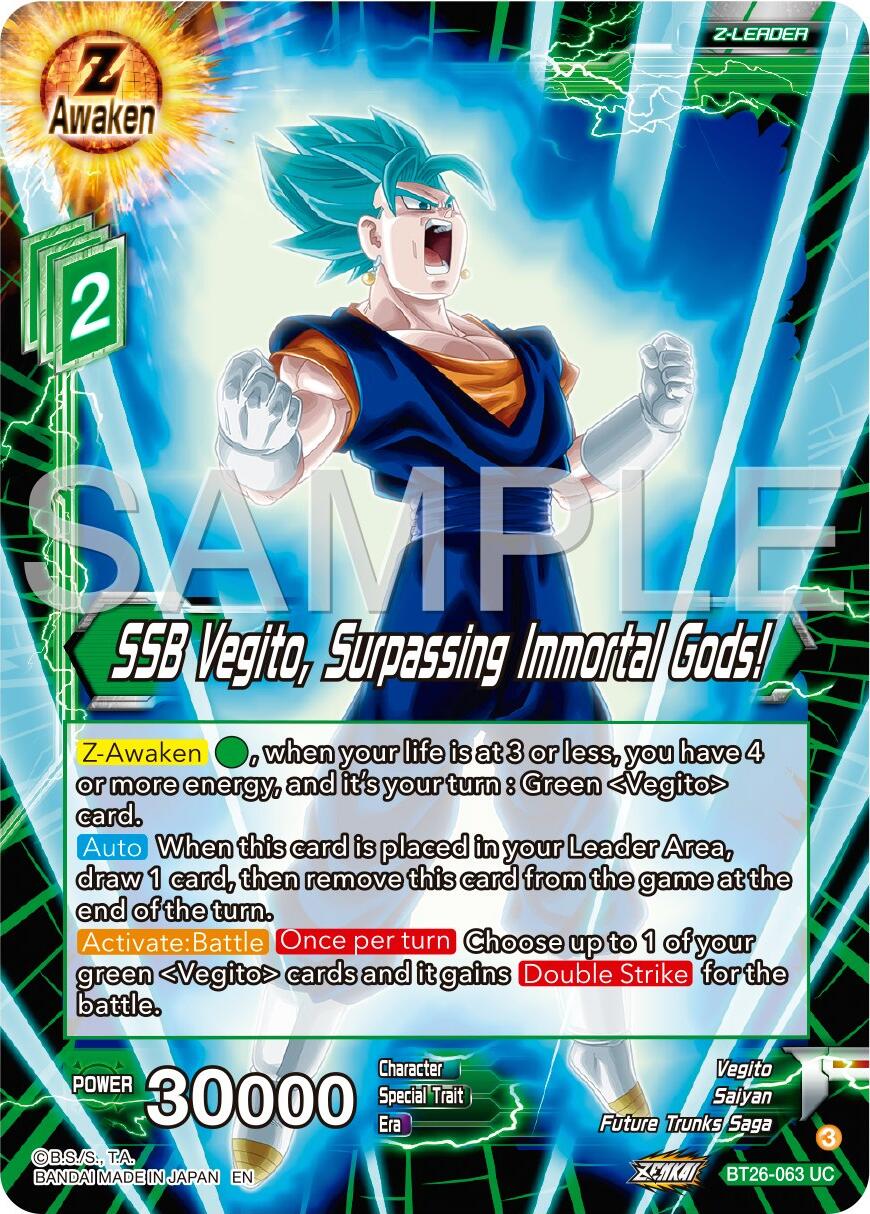 SSB Vegito, Surpassing Immortal Gods! (BT26-063) [Ultimate Advent] | Rock City Comics